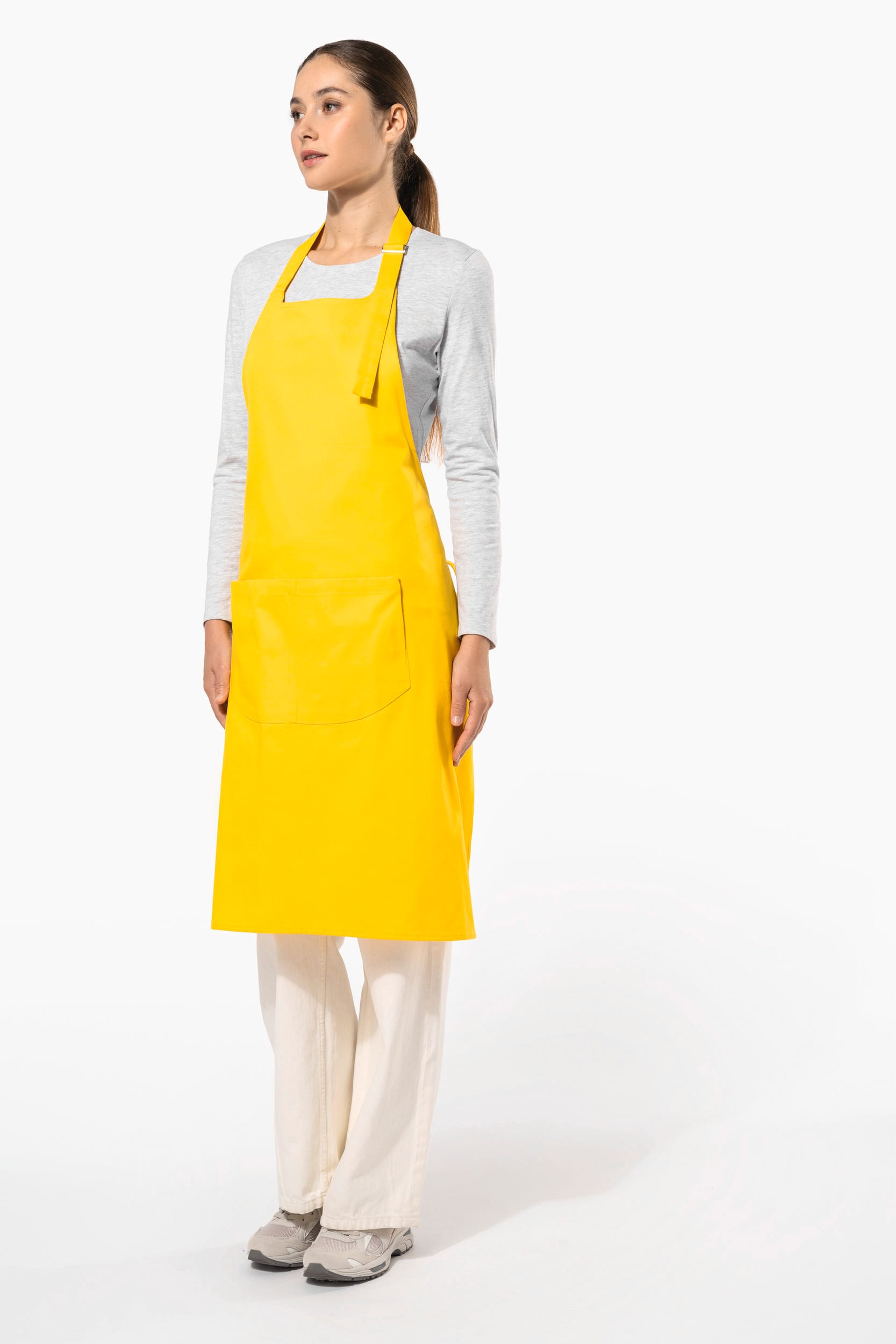 Tablier coton avec poche - Kariban K885 - Broderie personnalisée Nozac