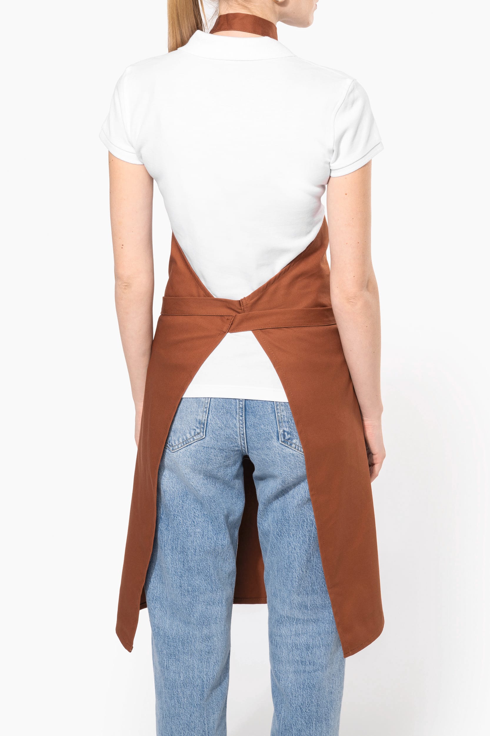 Tablier bavette polyester-coton - Kariban K895 - Broderie personnalisée Nozac