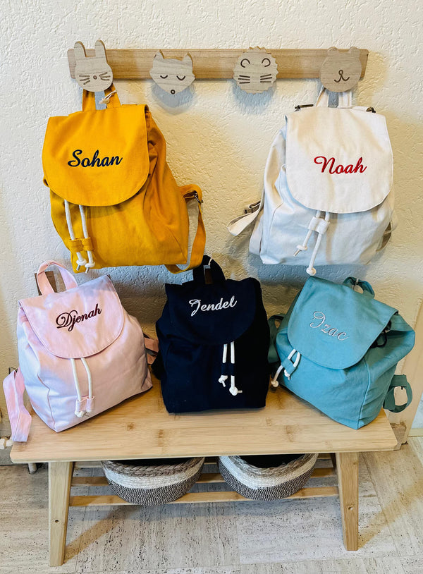 Mini Sac à Dos Personnalisable en Coton Organique - Idéal pour Enfants et Adultes