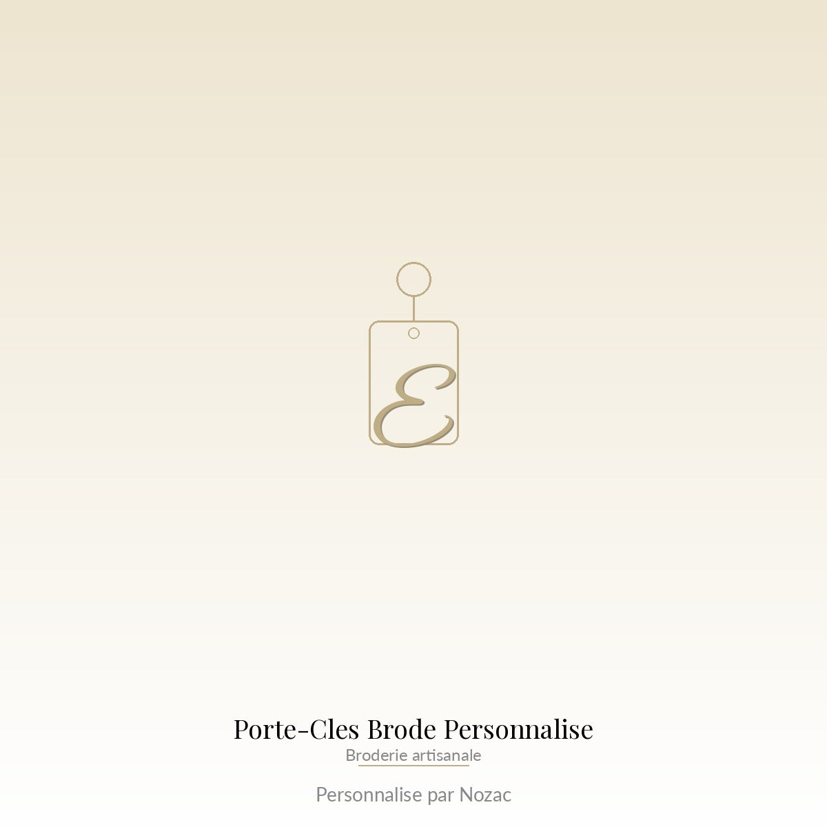 Porte-Cles Brode Personnalise - Exemple personnalise