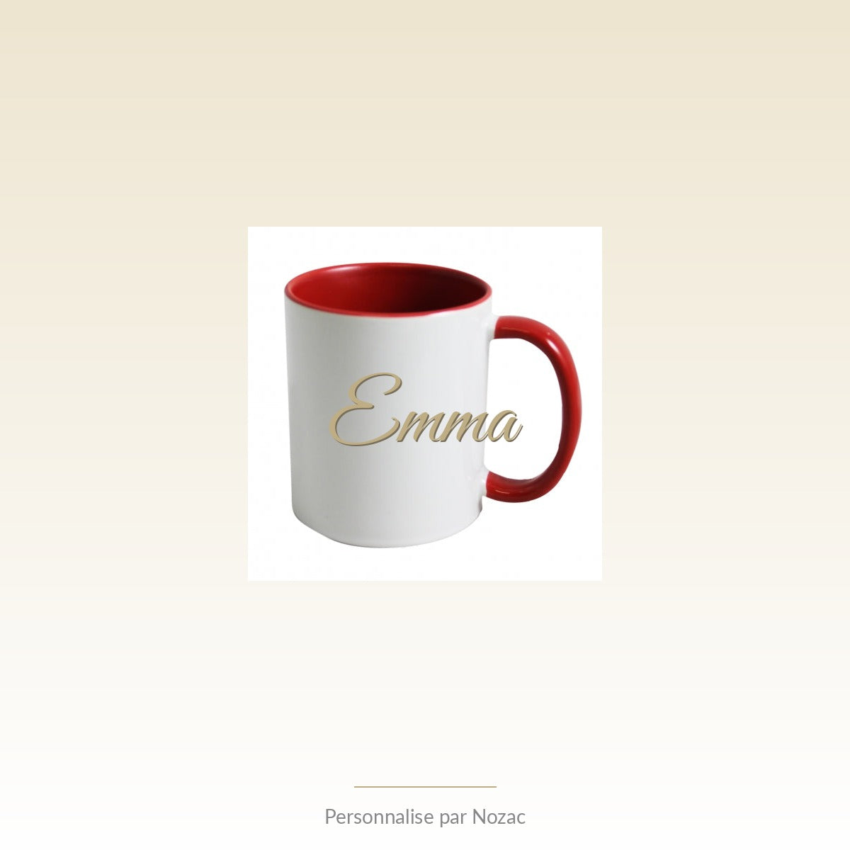 Mug Personnalisé Bicolore Rouge - Exemple personnalise