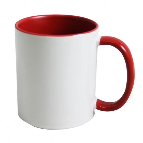 Mug Personnalisé Bicolore Rouge - Broderie personnalisée Nozac